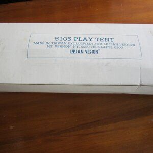 LILLIAN VERNON IN BOX 5105 PLAY TENT, YELLOW/RED/BLACK COLORS